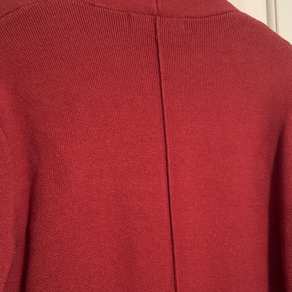 Luxurious Deep Rust Open-Front Cardigan (R) - Picture 6 of 6